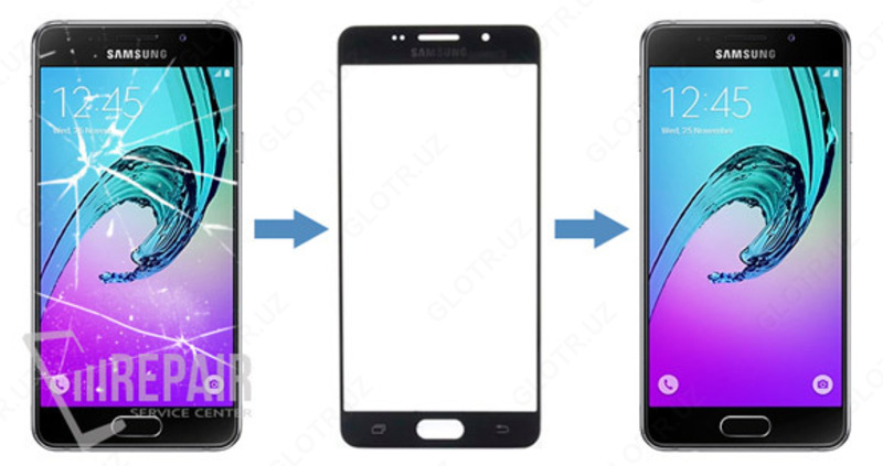  замена стекла и экрана на samsung A8(A530) a8+(A730) - 