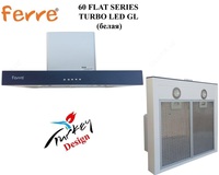 Вытяжка FERRЕ 60 FLAT SERIES TURBO/LED GL (белая) - от {0} сум