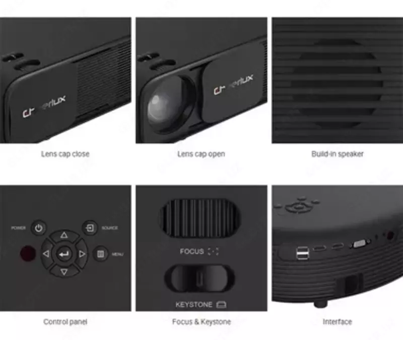 Cheerlux CL760 proyektori (qora)