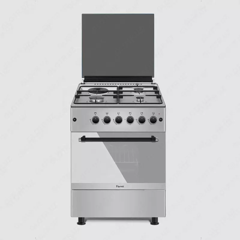  Газовая плита Ferre LN60-22Br/I/R/B( коричневый cтальной красный черный) - 