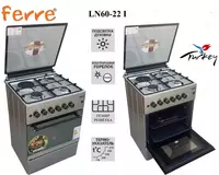  Газовая плита Ferre LN60-22Br/I/R/B( коричневый cтальной красный черный) - Royaltech