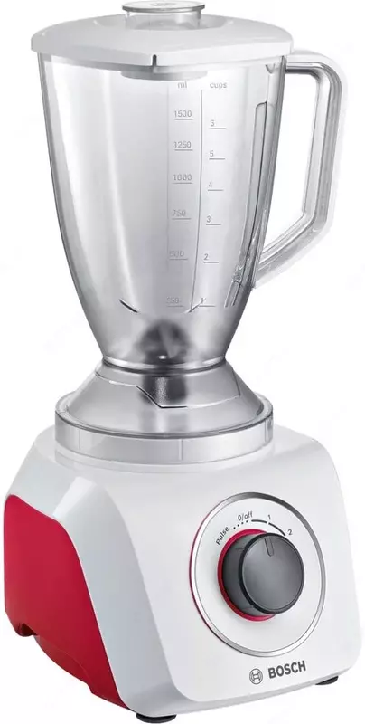 Блендер Bosch MMB21P0R  стационарный  белый/красный