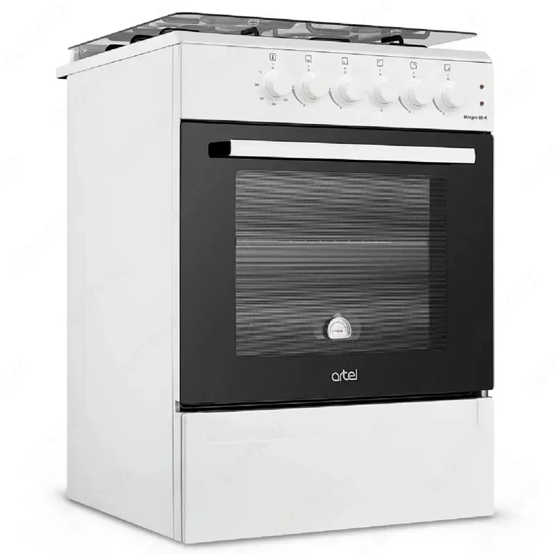 Комбинированная плита (3 газ, 1 электро) "ARTEL" Milagro 00-К V1, 65 л, с ГК в духовом шкафу (Белая)
