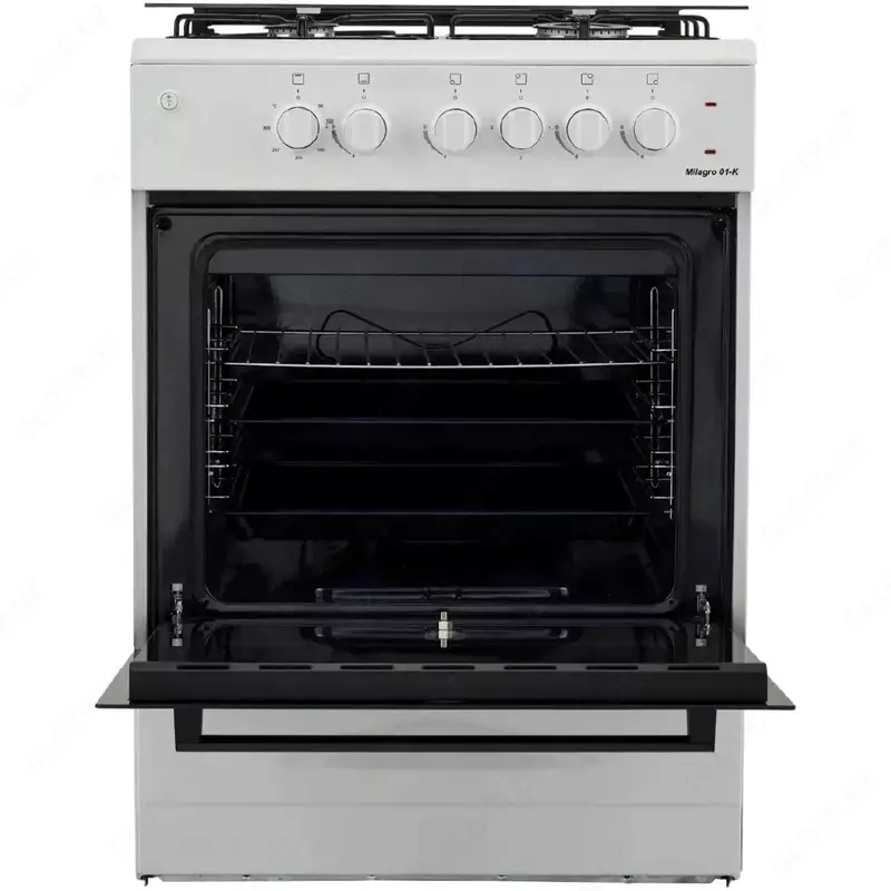 Комбинированная плита (3 газ,1 электро) "ARTEL" Milagro 01-K V1, 65 л, с ГК в духовом шкафу, электроподжиг (Белая)
