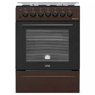 Kombinatsiyalangan pechka (3 gaz, 1 elektr) "ARTEL" Milagro 01-K V1, 65 l, pechda GC bilan, elektr olovli (jigarrang)