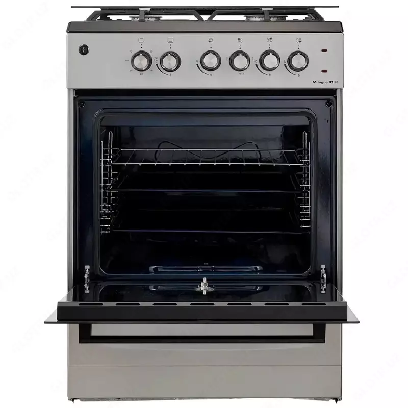   Kombinatsiyalangan pechka (3 gaz  1 elektr) ARTEL Milagro 01-K V1  65 l  pechda GC bilan  elektr olovli (kulrang)