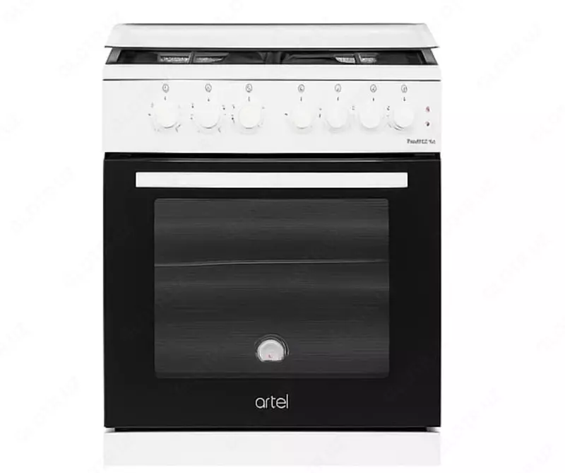 Kombinatsiyalangan pechka (3 gaz, 1 elektr) "ARTEL" Milagro 01-K V1, 65 l, pechda GC bilan, elektr ateşleme (Oq)