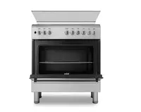   Kombinatsiyalangan pechka (4 gaz  2 elektr) ARTEL Milagro F-90G  106 l  elektr ateşleme  panjara  issiq suvli pech. (Inox)