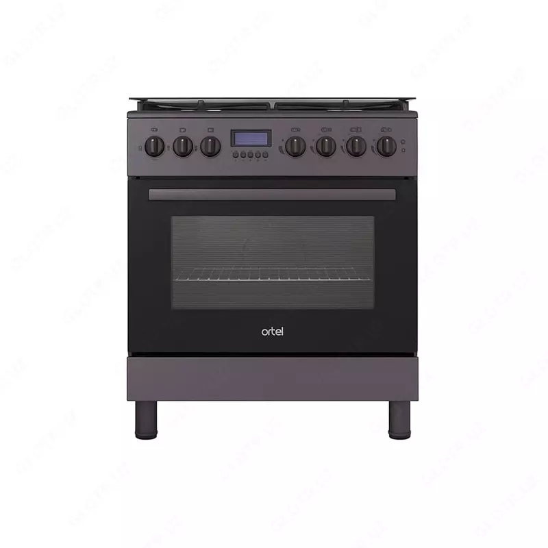 Комбинированная плита (4 газ  2 электро) ARTEL Milagro F-90Е  106 л  электроподжиг  гриль  г/к дух  цифровой таймер (Черная/матовая)