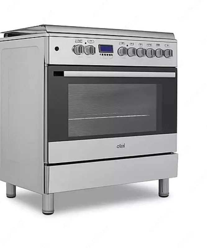 Комбинированная плита (4 газ, 2 электро) "ARTEL" Milagro F-90Е, 106 л, электроподжиг, гриль, г/к дух, цифровой таймер (Inox)