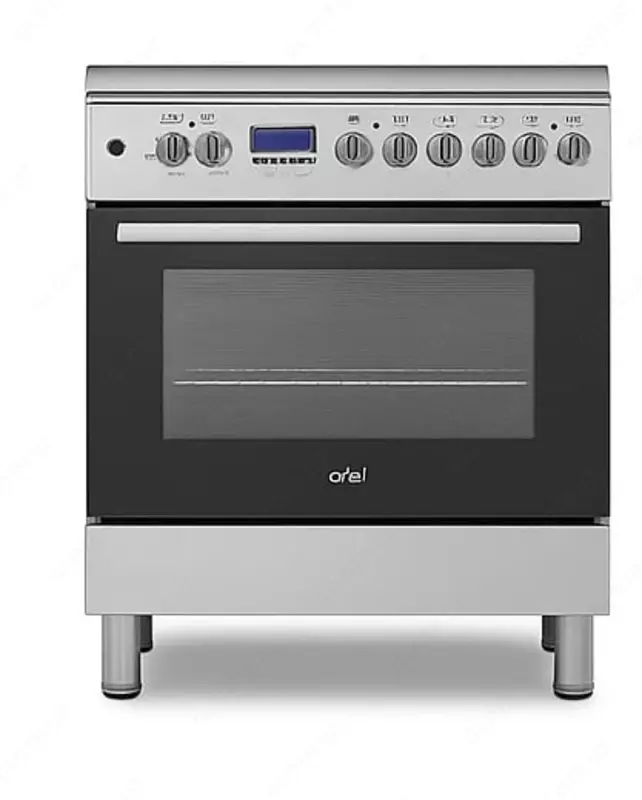 Комбинированная плита (4 газ, 2 электро) "ARTEL" Milagro F-90Е, 106 л, электроподжиг, гриль, г/к дух, цифровой таймер (Inox)