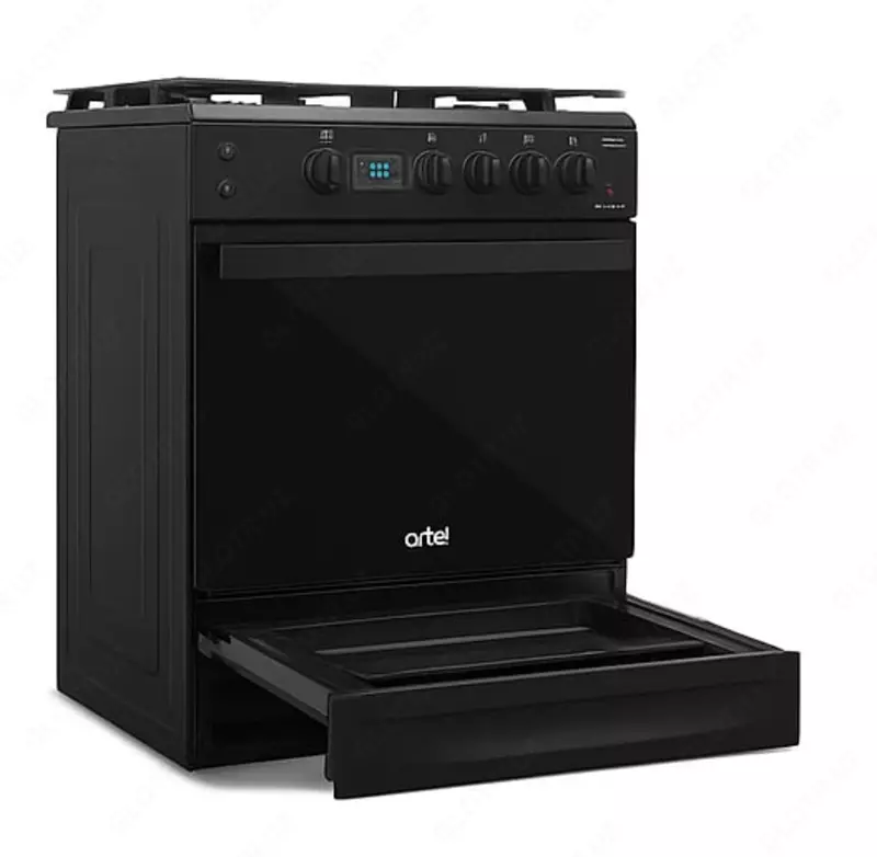 Комбинированная плита (электро-духовка) "ARTEL" Simfoniya 04-E, Step/Multi, 65 л, электроподжиг, гриль, г/к, цифровой таймер (Черная/матовая)