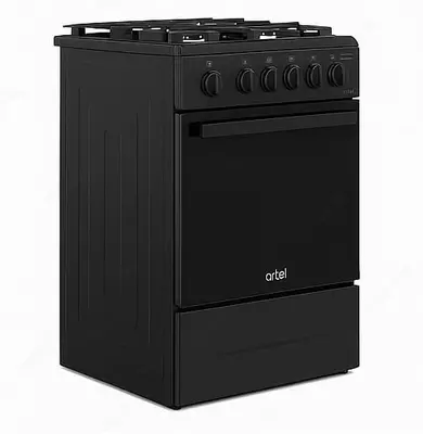 Газовая плита "ARTEL" Simfoniya 02-G, Step/Multi, 65 л, электроподжиг, гриль, г/к, (Черная/матовая)