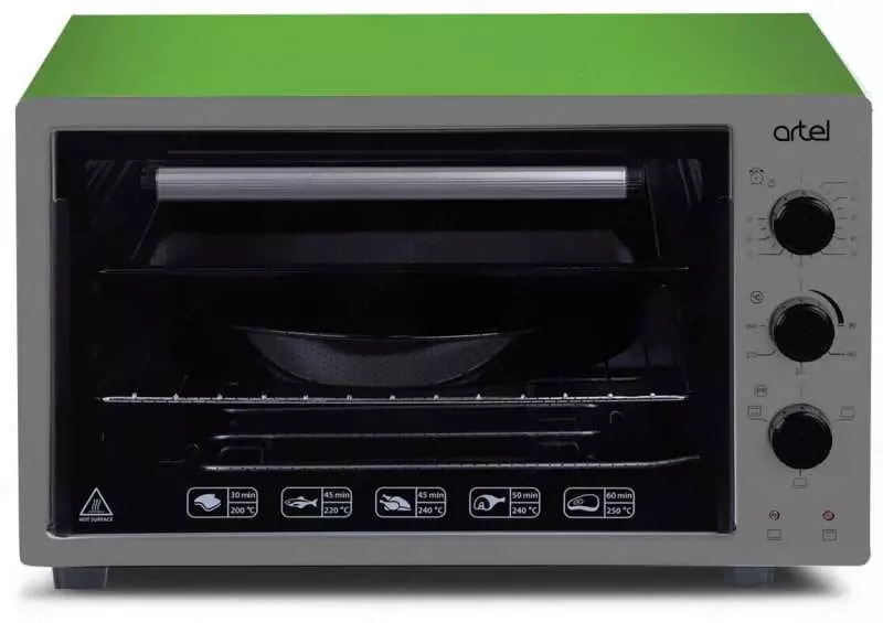 Мини духовая печь "Artel" ART 3618 Ekonom, подсветка, 36 l, 1400 Vt, t 300C (Aссортимент)