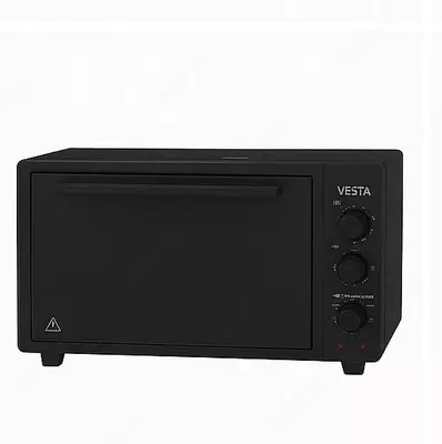 Мини духовая печь "VESTA" 4222, 42 л, 14600 Вт, t 300С, таймер (Черная/Шагрень)