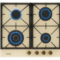 Ornatilgan plita (gazli) Artel Retro  A64-1330  WOK  4 konf.  elektr ateşleme  g/k (Bej/mis)
