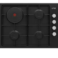 Встраиваемая варочная панель (комбинированная) Artel Classico V63-0430  3 конф. газ  1 электро  электроподжиг  г/к (Черная)