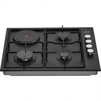  Встраиваемая варочная панель (комбинированная) Artel Classico V63-0430  3 конф. газ  1 электро  электроподжиг  г/к (Черная) - 