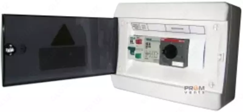 Щит управления вентилятором 1ф. 220 В, в пластиковом корпусе(0,12-3кВт)