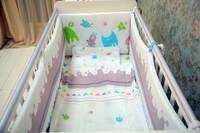  Polini Kids beshikli yirtqich hayvonlar uchun 7 ta buyum  140x70  turkuaz - 