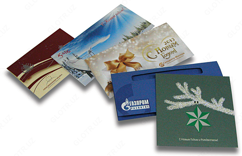 Печать поздравительных открыток - по запросу