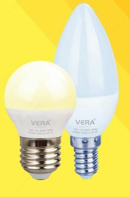 Лампа светодиодная LED 5W C30/E14 6500K VERA - 7 350 сум / шт.