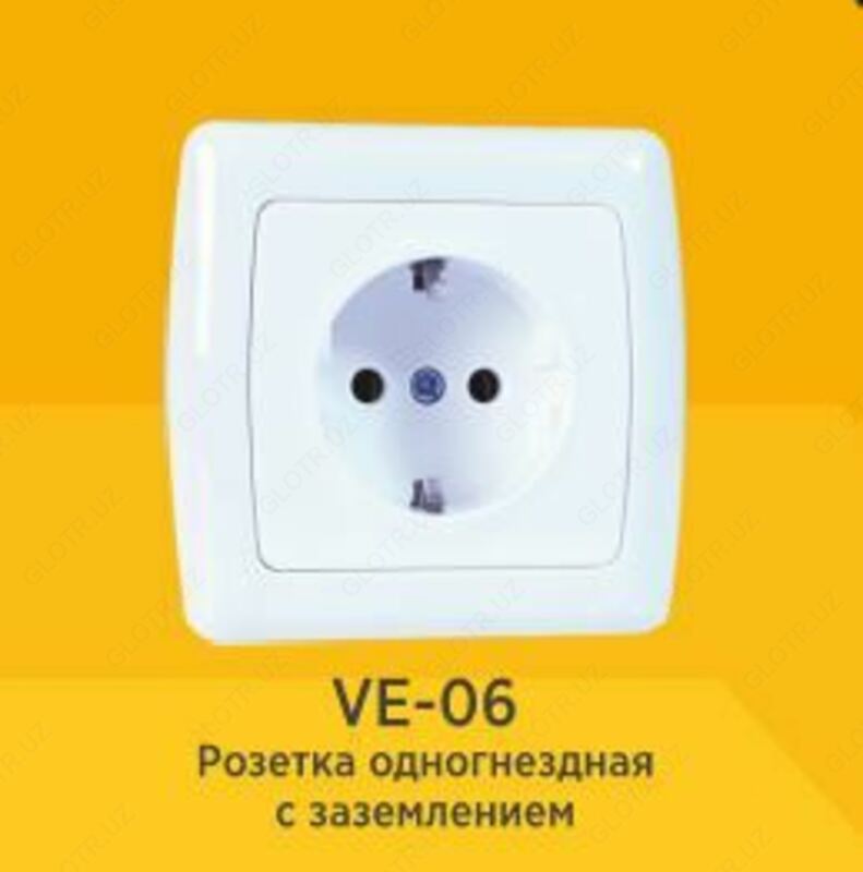 Розетка VERA VE-6 заземленная - 8 925 сум