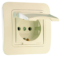  Розетка 1 c крышкой DU-45 - 