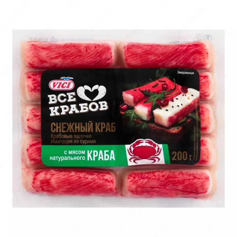  Qisqichbaqa tayoqchalari qor Qisqichbaqa  Vici (200 gr) - 