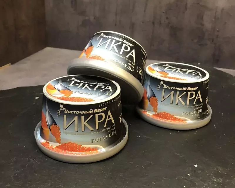  Икра горбуши лососевая 125 гр солено-мороженая без консервантов Восточный берег - 