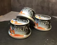   Икра горбуши лососевая 125 гр солено-мороженая без консервантов Восточный берег