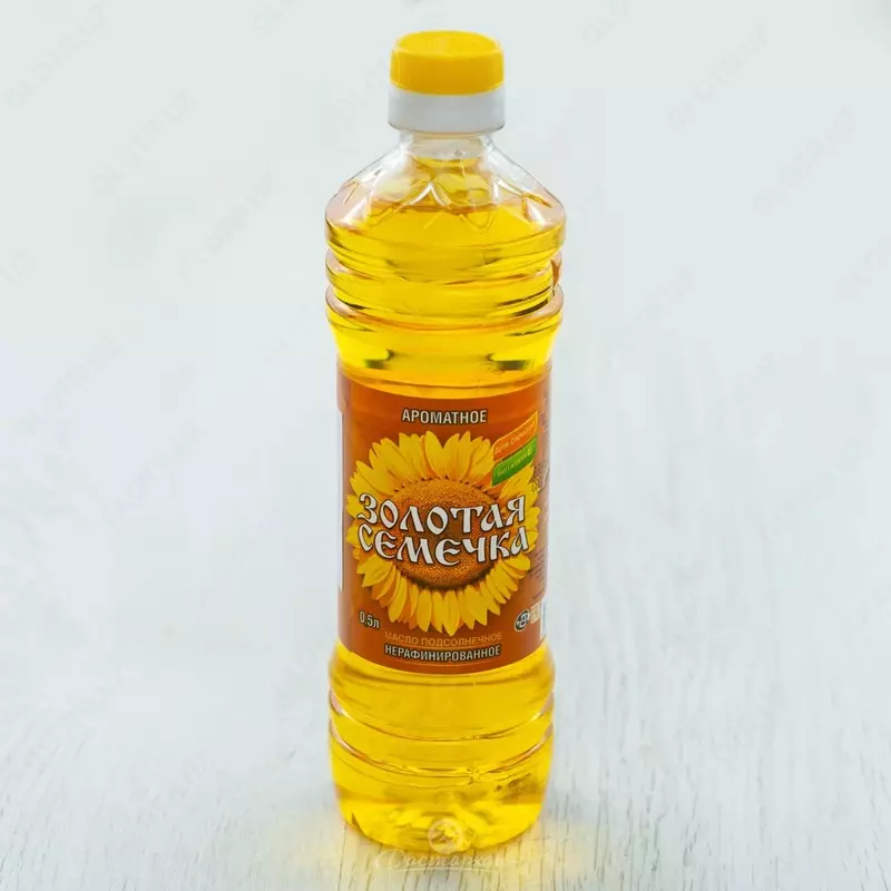 Масло подсолнечное нерафинированное Золотая Семечка 0 5л