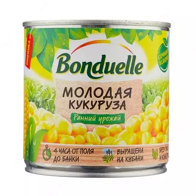 Консервированная Молодая Кукуруза "Bonduelle" 400 гр