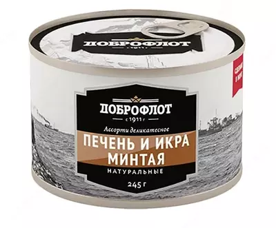 Печень и икра Минтая Доброфлот 195гр