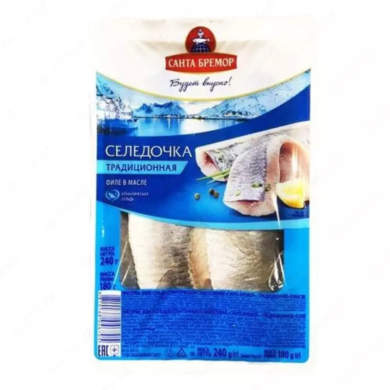 Santa Bremor seld filesi "an'anaviy" yog'da (240 gr)