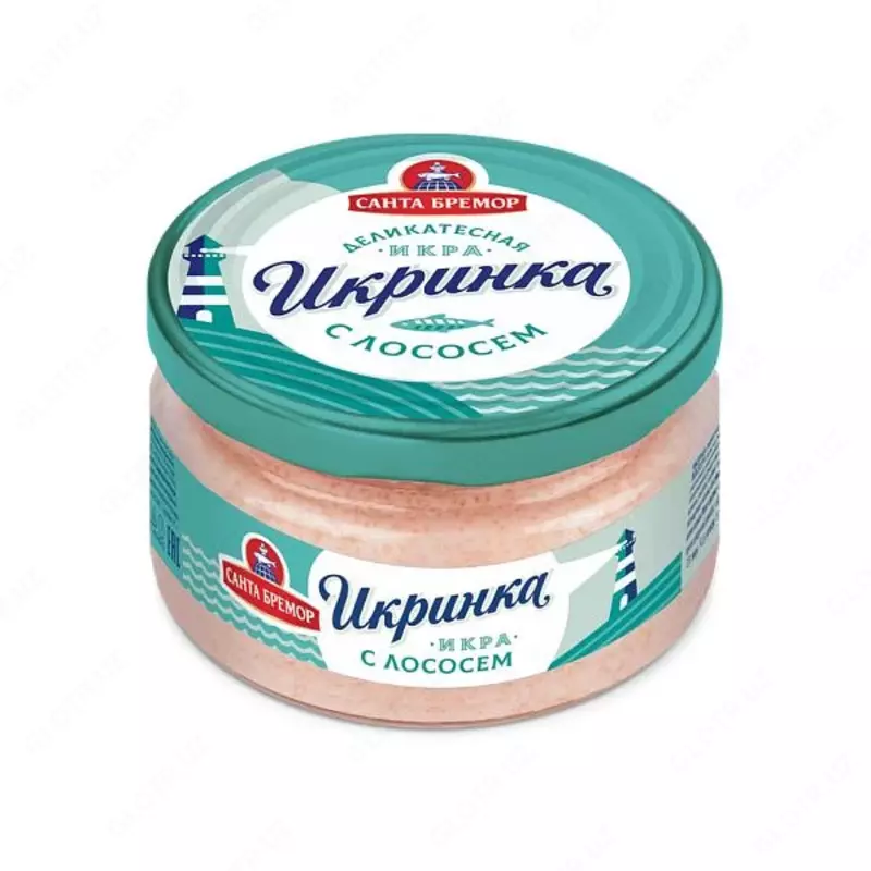 Икра деликатесная Икринка с копченым лососем Санта Бремор 160 г