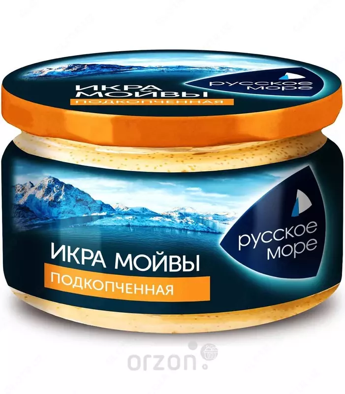 Икра деликатесная подкопченой мойвы "Русское море" (165 гр)