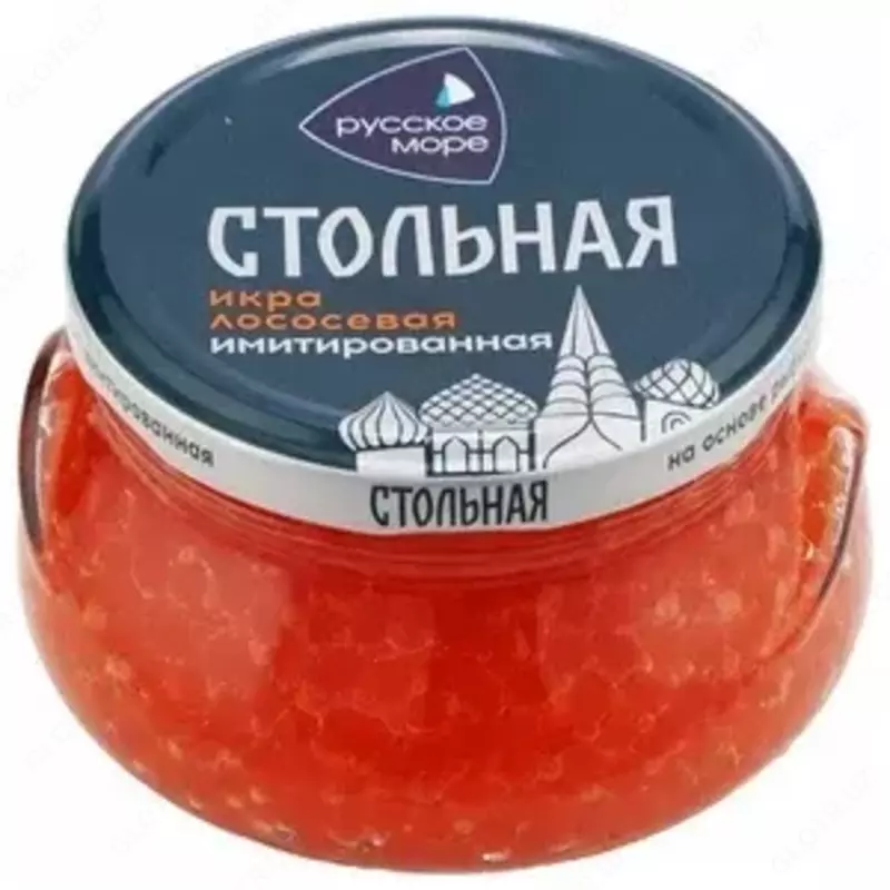 Икра лососевая Русское море Стольная Люкс имитация 450г