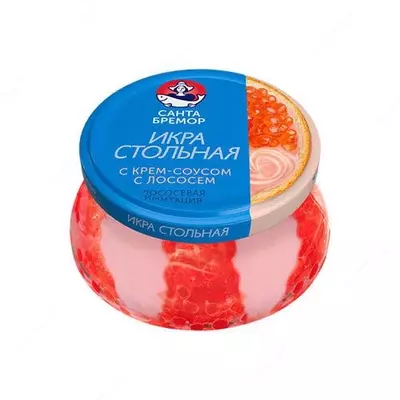 Икра лососевая "Санта Бремор" с крем-соусом с лососем, 220г