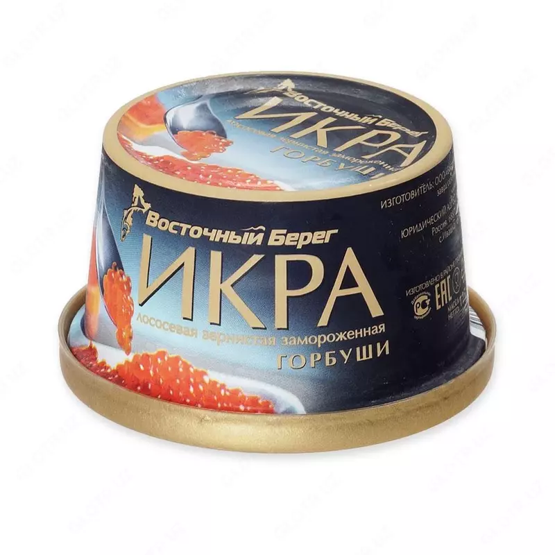 Икра горбуши лососевая 125 гр солено-мороженая без консервантов Восточный берег