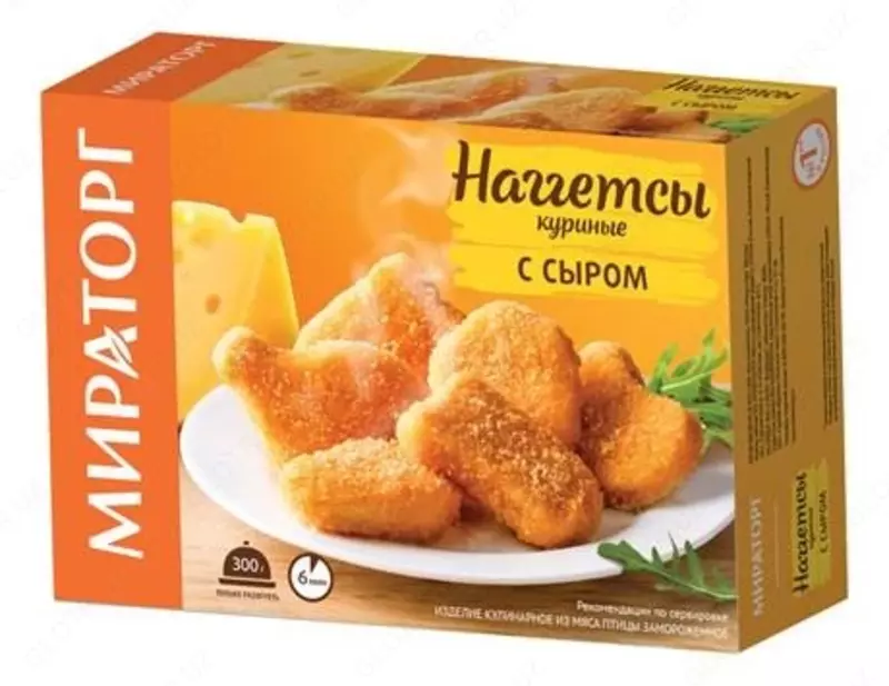 Наггетсы Мираторг куриные с сыром замороженные  300г