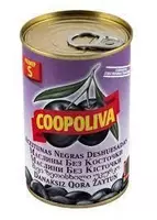 Испанские черные маслины без косточки Coopoliva (370 г)