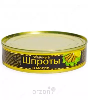 Baltic sprats tana go'shti "Bars" 240gr dan yog ' ichida sprats