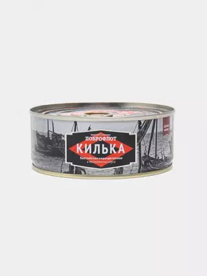 Килька балтийская обжаренная в томатном соусе "Доброфлот" 240 г