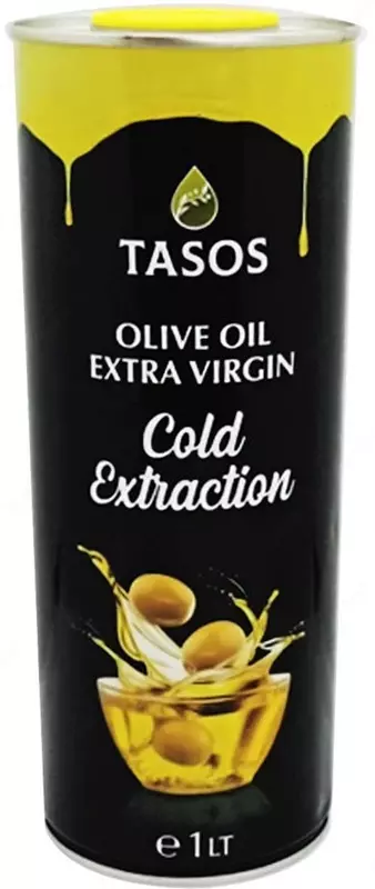 Tasos Olive Oil Extra Virgin Cold Extraction Греческий продукт 1 л ж/б
