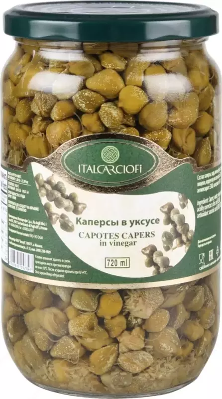 Sirka tarkibidagi italcarciofi Kapers 720 ml