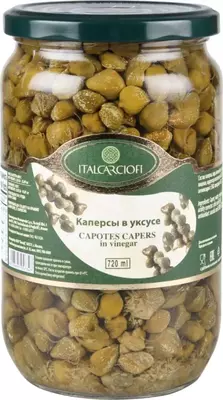 Sirka tarkibidagi italcarciofi Kapers 720 ml