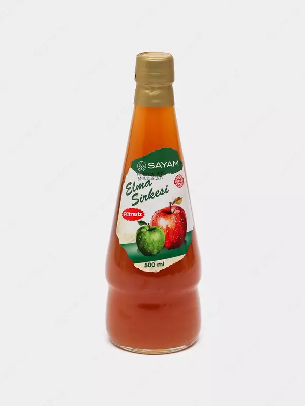 Яблочный уксус, нефильтрованный, органический - 5%, Sayam, 500 мл, Турция