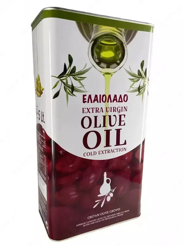 Zaytun moyi elaiolado qo'shimcha bokira sovuq presslangan 5 l