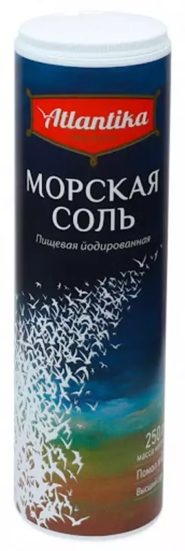 Соль морская "Sea SALT" крупная йодированная 750 мг